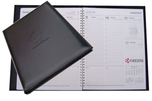 Agenda de escritorio vista frontal