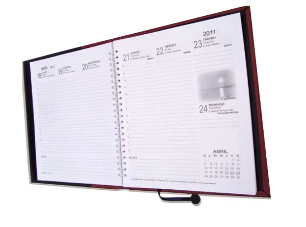 agenda escritorio curpiel frontal