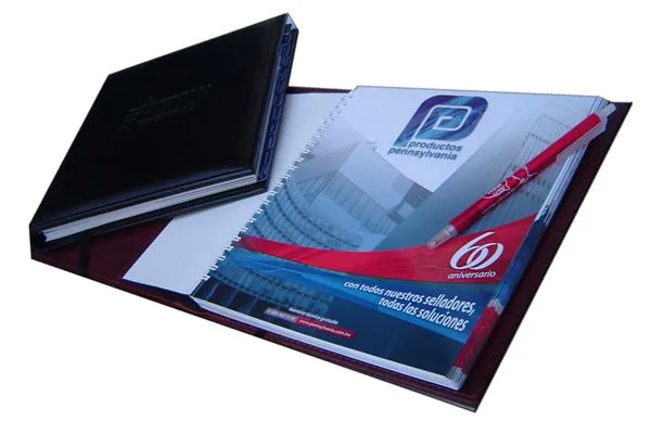 agenda escritorio curpiel grabado